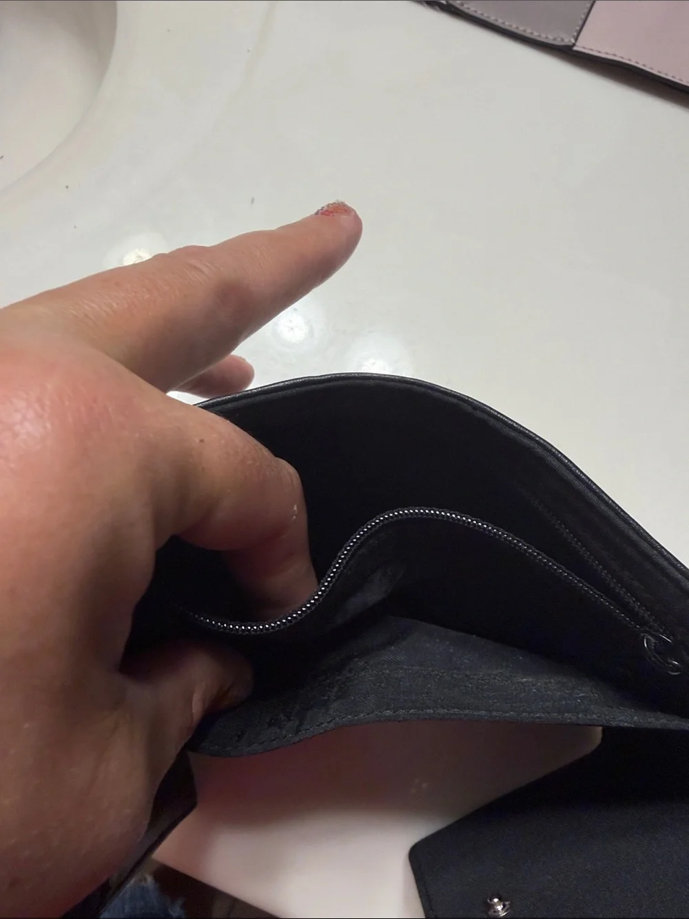 Nine West Black Folded Card & Key Holder